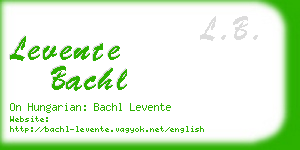 levente bachl business card